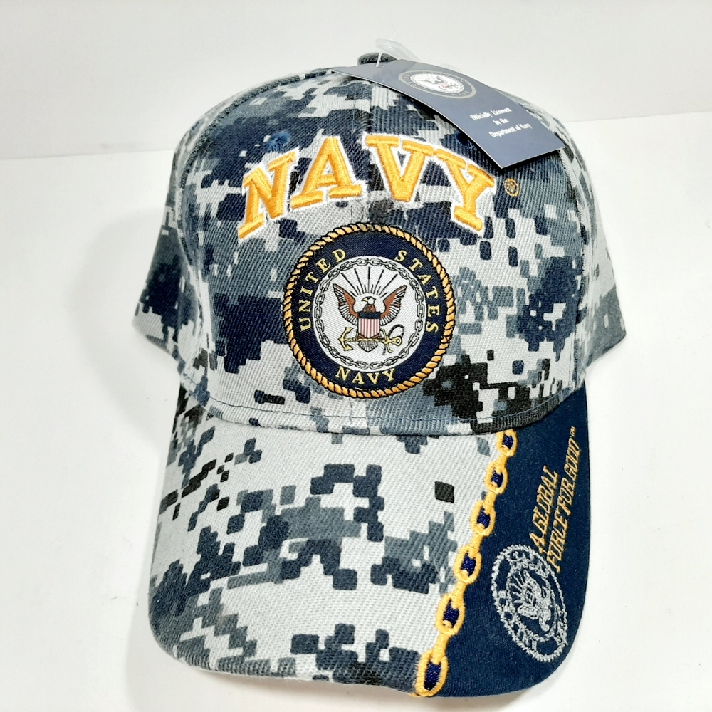 US Navy USN A Global Force For Good Hat ACU Camo B